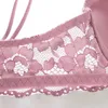 Sexy lingerie model Moulded Cup Wrap Multicolor Fashion Bra Gathering Large Chest Display Small Breathable Underwear Set