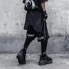 Calças de carga da moda japonesa calças de jogging dos homens multibolso solto jogger calças táticas streetwear preto calças masculinas techwear