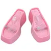 Slippers Luxury Women’s Designer Shoes Platform Summer Letter Platfor