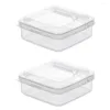 Dinnerware Sets 2pcs Bacon Keeper Butter Packing Box Dish With Lid Boxes