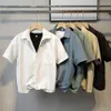 Camisas casuales para hombres Camisas de verano de moda coreana Camisas de manga corta Ropa de trabajo Tops de moda de calle diaria Respirar camiseta con botones AA230503