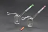 Billigaste Pyrex Oil Burner Pipe Clear Glass Water Bong Clear Great Hand Water Pipe Dab Rigs Bongs Ash Catcher Hookah With Silicone Mouth