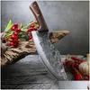 Keukenmessen smeden uitrusting Knifes vlees Cleaver Japans Hoog koolstofstalen mes Handgemaakte chef Butcher Cutter237o Drop levering H DHCWE