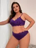 Vêtements de nuit pour femmes grande taille femmes Sexy dentelle maille soutien-gorge haut court dames soirée sous-vêtements Lingerie ensemble vêtements de nuit XL-5XL pour les femmes 2023