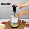 Fruit Vegetable Tools Handpressing Cutter Manual Onion Chopper Garlic Crusher Mash Device Dicer Mixer Kitchen Drop Delivery Home G Dhvhq