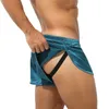 Sous-pants de l'homme Boxer sous-vêtements boxers respirant homme boxer pyjamas côté fendu sous-pants solides tronc gay shorts confortables 230503