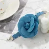 Charm Armbänder Ailodo Elegante blaue Farbe Big Flower Armband für Frauen Romantische Party Hochzeit Modeschmuck Mädchen Geschenk 2023