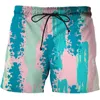 Męskie spodenki 2021 Summer Men Shorts 3D Graffiti Art Drukowane swobodne pływanie szorty na plażę mody stroju kąpielowego Krótki strój kąpielowy dla dorosłych szorty Z0504