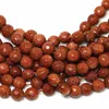 Beads Charms Natural Stone Gold-color Sandstone 4mm 6mm 8mm 10mm 12mm 14mm Faceted Round Jewelry Making Loose 15inch A05