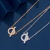 Porco Pingente Pingente de Pingente Mulheres Círculo de Diamante Full Diamond Pingente Chain Love Jewelry Gift