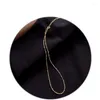 Kettingen eenvoudige en mooie 14K vergulde ketting sleutelbeenketen Koreaanse kleine sieraden delicate mode -sfeervol