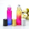 High-End-Glas-Roll-On-Flaschen Farbverlaufs-Roller-Flaschen mit Edelstahlkugeln Roll-On-Flasche Perfekt für ätherische Öle 10 ml