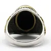Pierścienie klastrowe styl czerwony agat 925 srebrny pierścień męski płaski czarny naturalny kamień lapis lazuli turkusowy neutralny