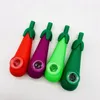 Tubi in silicone colorato Vetro stile melanzana vegetale Nineholes Filtro a foro singolo Ciotola Portasigarette per tabacco alle erbe secche Narghilè Pipa ad acqua Bong Tubo per fumatori DHL