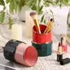 Opslagflessen Creatieve lippenstiftvorm Keramische beker voor make -upborstelpotlood mes Vork Decoratieve pot tafelcontainer Gepersonaliseerde geschenken