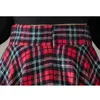 Skirts Gothic Punk Harajuku Women Skirt Plaid Print Lace Up Hip Hop Winter Casual Green Grey Red Goth Pleated Woolen Skater Streetwear 230504