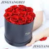 Couronnes De Fleurs Décoratives De Haute Qualité 12Pcs 45Cm Conservées Roses Éternelles Avec Boîte Année Saint Valentin Cadeaux Éternelle Rose De Mariage Dht1O