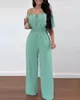 Kobiety Jumpsuits Rompers Summer Modna Moda drukowana szeroka noga kombinezon seksowna plażowa styl na ramię w wysokim poziomie kombinezonu Womem 230503