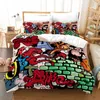 Sängkläder sätter 3D Hip Hop Graffiti -täcke omslag Set mode färgglada tröst tonåringar barn pojkar rum dekor polyester tvilling full