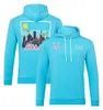 F1 Team Edition Blue Hoodie 2023 Formula 1 Męska moda damska swobodna bluza z kapturem Spring Autumn Ogabersie Bluzy Pullover