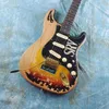 Custom Shop LTD Masterbuilt SRV Stevie Alder body signature stijl Ray Vaughan Heavy Relic ST Tribute elektrische gitaar Elzen body Vintage Sunburst Tremolo Bridge