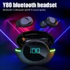 Słuchawki bezprzewodowe TWS Y80 Touch Control Fone Bluetooth 5.1 Słuchawki dla Xiaomi Sports Waterproof SEADS SUolle z mikrofonem z mikrofonem