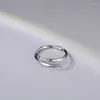 Cluster Ringe Minimalistisch 925 Sterling Silber Öffnungsfinger Für Frauen Unregelmäßig Twist Kreuz Gute Laune Schmuck Party Geschenke