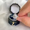 Anelli a grappolo Anello di diamanti con goccia d'acqua di lusso da donna Anello di fidanzamento in argento sterling 925 con zirconi rosa per gioielli raffinati per feste