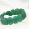 Strand 4 Style Natural Green Stone Chalcedony Jades Breads Bracelets Mulheres Charms elegantes Jóias de Bobra 7,5 polegadas B1687