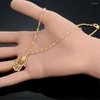 Hänge halsband hamsa hand av fatima för kvinnor guld färg filigran palm chokers krage smycken collier femme 2023 droppe