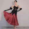 Stage Wear Ballroom Dance Competition Dress Femmes Valse Costume Latin Performance Vêtements Prom Tango L9971