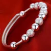 Bangle Multi-Number Choice 999 Metal Lucky For Mature Lovely Girl 6 MM Yoga Bracelet Round Beads Adjustable Women Bracelets