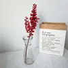 Dekorativa blommor 5 huvuden Artificial Flower Red Bean Branch Plants Christmas Party Home Decoration Accessories