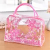 Cosmétique Sacs Cas Femmes Floral Transparent Voyage Maquillage Lavage Clair Sac À Main Bain Sous-Vêtements Articles De Toilette De Stockage Pochette Étanche 230503