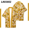 Vêtements ethniques Plus Size XXS-6XL Daisy Print Long Style Loose Japanese Cardigan Women And Men Harajuku Haori Kimono Cosplay Top Yukata Robe