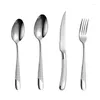 Dinnerware Sets 4PCS High Quality Cutlery Set Handle Exquisite Carving Stainless Steel Golden Tableware Knife Fork Spoon Flatware