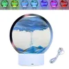 Lampade da tavolo Sand Drawing Ornament Lights RGB Cambia colore colorato Art Creative 3D Clessidra Artigianato Decor