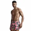 Shorts masculinos Seobean Summer masculino Esportes de praia Use coco impressão de árvore de coco