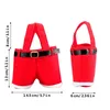 Santa Claus Pants Tote Bags Stocking Candy Bag Wedding Candy Storage Bucket Portable Wine Basket 50 pcs