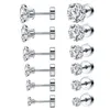 Boucles d'oreilles de créateur Boucles d'oreilles disque incrustées de diamants en acier au titane Clous pour femmes en acier au titane