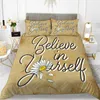 Bedding Sets English Alphabet Flower Duvet Cover Multicolor Flowers Be Your Pattern Bedroom Decoration For Women Kids Teens Girls Gifts