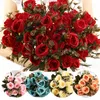 Decorative Flowers Rose Fake Artificial Flower Bouquet Plant Beautiful DIY Decoration Home Party Decor Wedding Handmade