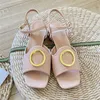 Blondie Summer Slide Damen Flache Sandalen Designer Luxus Ineinandergreifende Goldene Lederschnalle Strandschuhe Hausschuhe