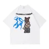 Camisetas masculinas masculino masculino roubo de urso engraçado ladrão de urso harajuku hip hop de grande porte de algodão preto tops tee gráfico y2k roupas estéticas 230504