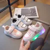 Athletic Outdoor Children Led Boys Girls Light Zapatillas USB Charger Glowing Shoes Fashion Casual Baby Toddler Sport Running Kids Sneakers AA230503