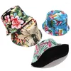 Berets Europe i Americainsbucket Hat Panie wydrukowane dwustronne słońce Summer Summer Outdoor Travel Travel Foolda Basen