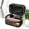 Kosmetiska väskor fall 1 st mesh väska makeup svart dragkedja för kontor reser lagring toalettart 230503