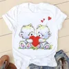 Womens TShirt Tee Women Casual Top Love Tree Lovely Leopard Clothes Lady Manica corta Moda Estate Tshirt Primavera Donna Graphic TShirt 230503