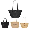 Bolsa de verão feminina Bolsa Crossbody Tote Bag Espelho de qualidade Tecla de linho sacos de compras de palha