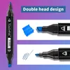 Markörer 30406080168 Color Art Set Dual Headed Artist Sketch Fey Alcohol Based Marker for Animation MANGA 230503